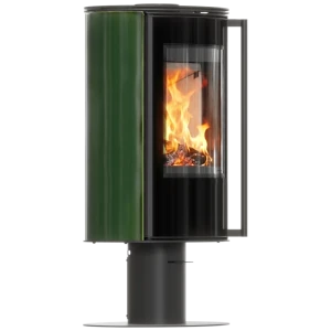 Piec wolnostojący koza ERIK Ø 150 5,5 kW Noga kafel zielony