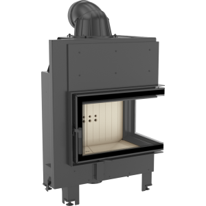 wkład kominkowy MBM 10 prawy BS z acumotte + dolot moc 4,5-12,5kw szyba gięta
