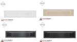 kratka kominkowa luft SF (płytka) 90x400 mm - kolor: czarny biały kremowy grafitowy